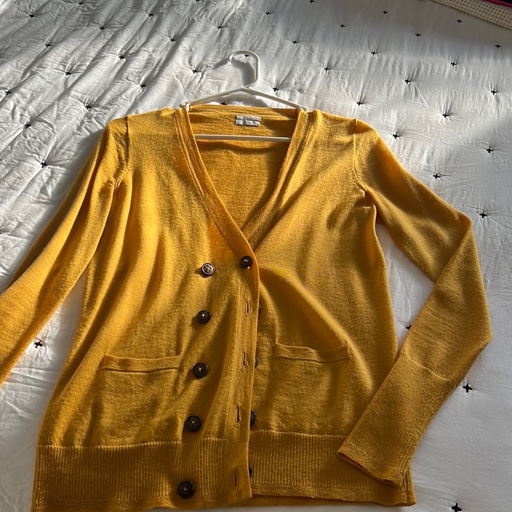 Muted gold yellow cardigan